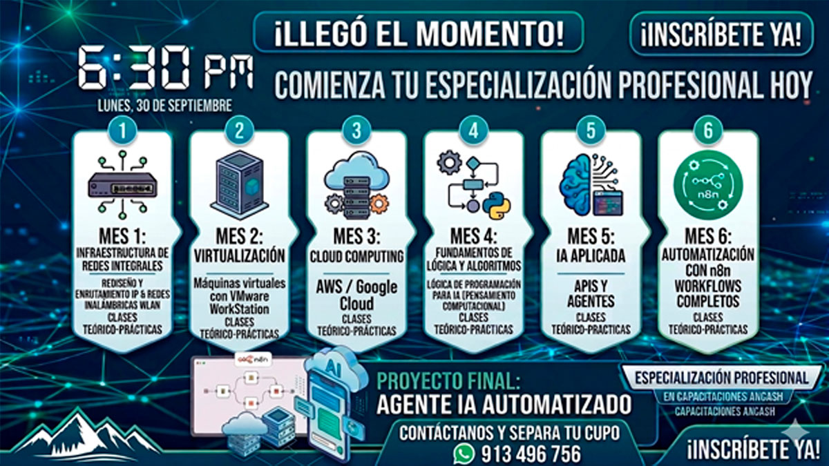 Especialización en Infraestructura Tecnológica, Cloud y Automatización con IA