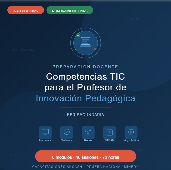 Preparación en TIC para el Concurso de Ascenso y Nombramiento Docente 2026 – Profesor de Innovación Pedagógica